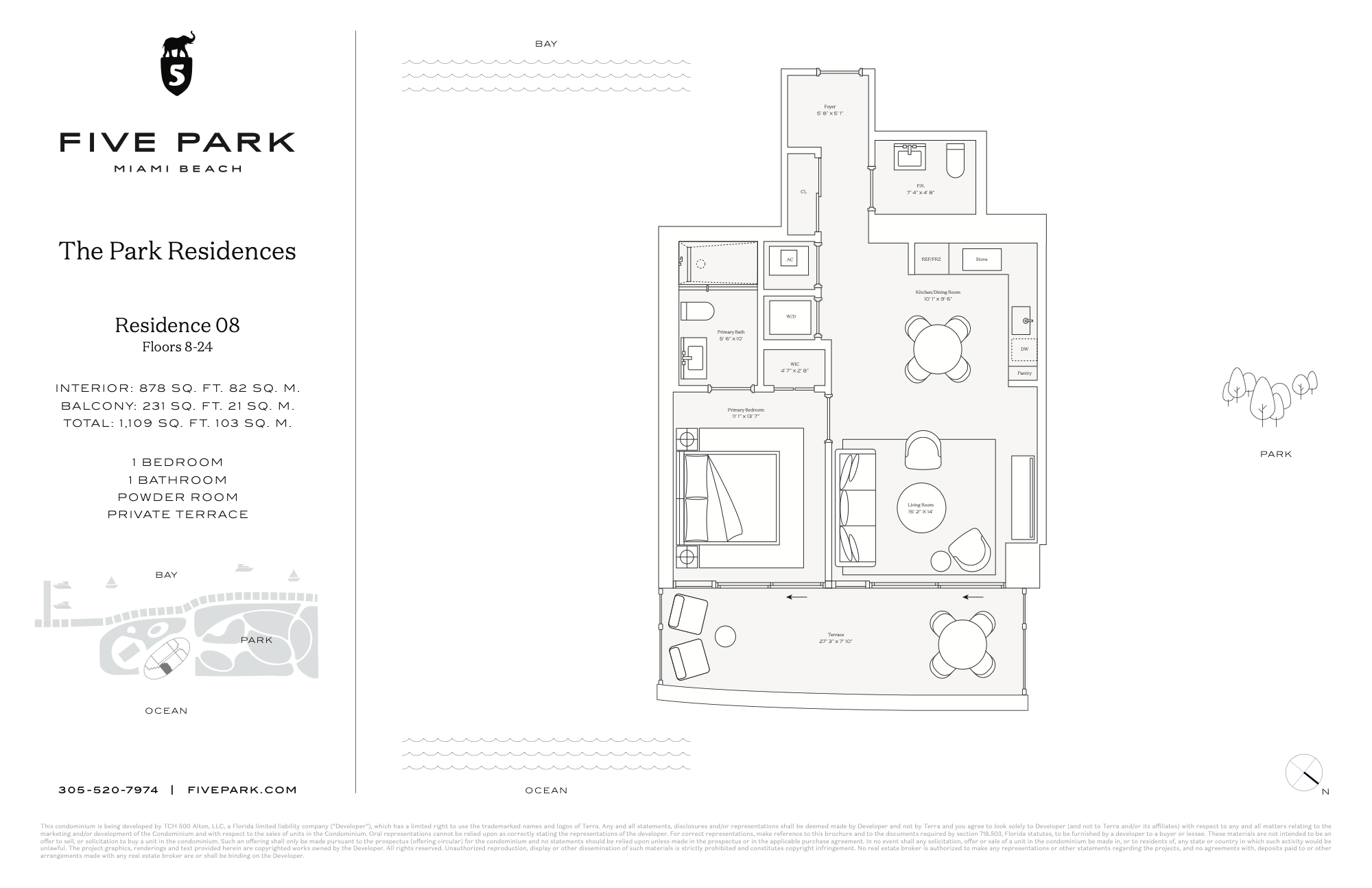 Floorplan Park 08, Five Park unit 2108