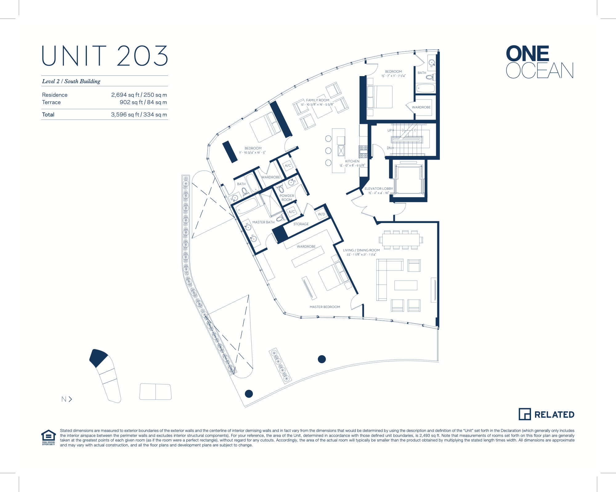 One Ocean South Beach floorplan 203