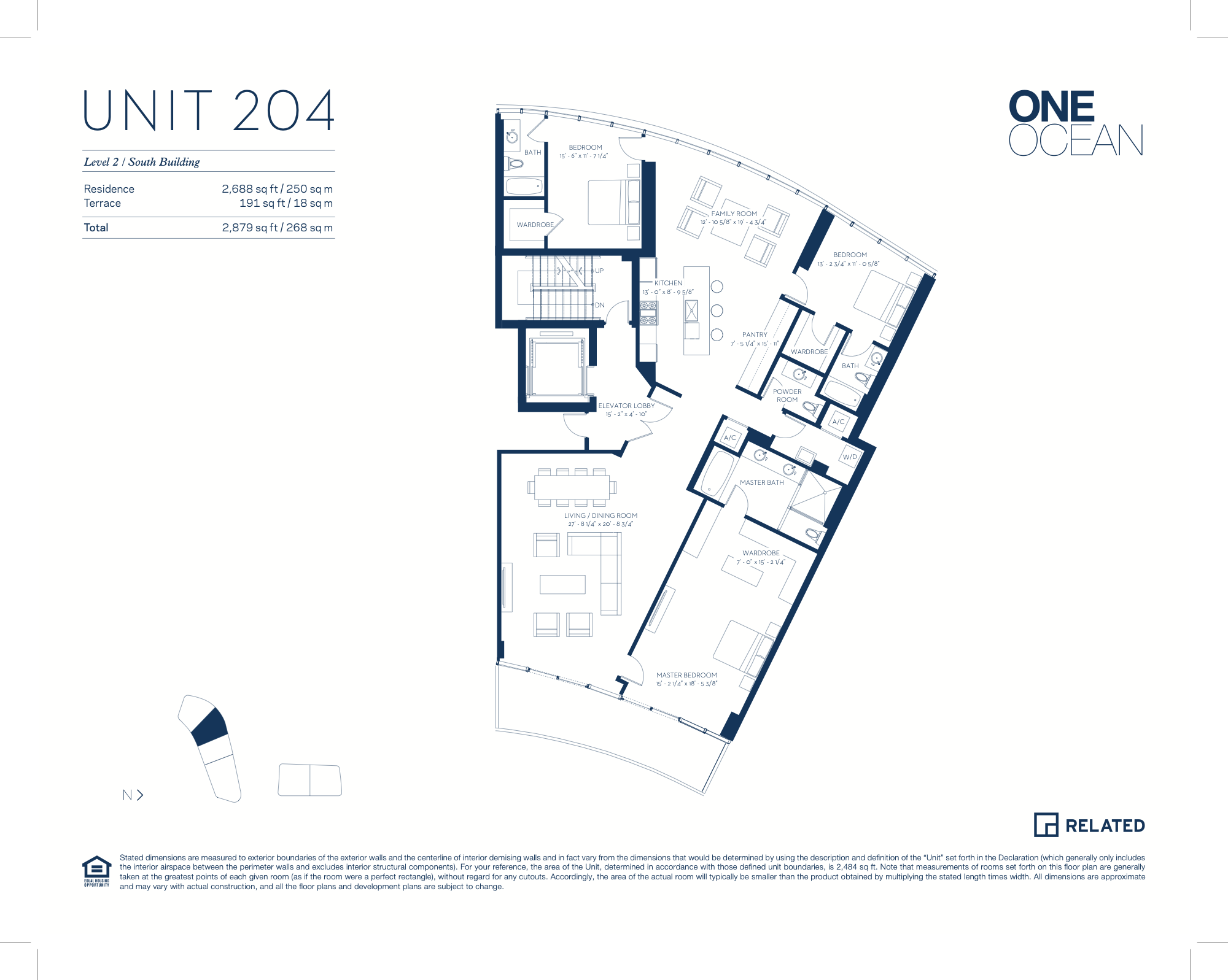 One Ocean South Beach floorplan 204