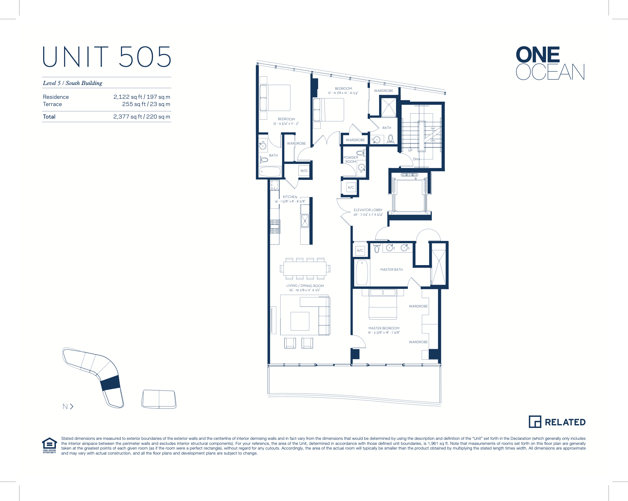 One Ocean South Beach floorplan 505