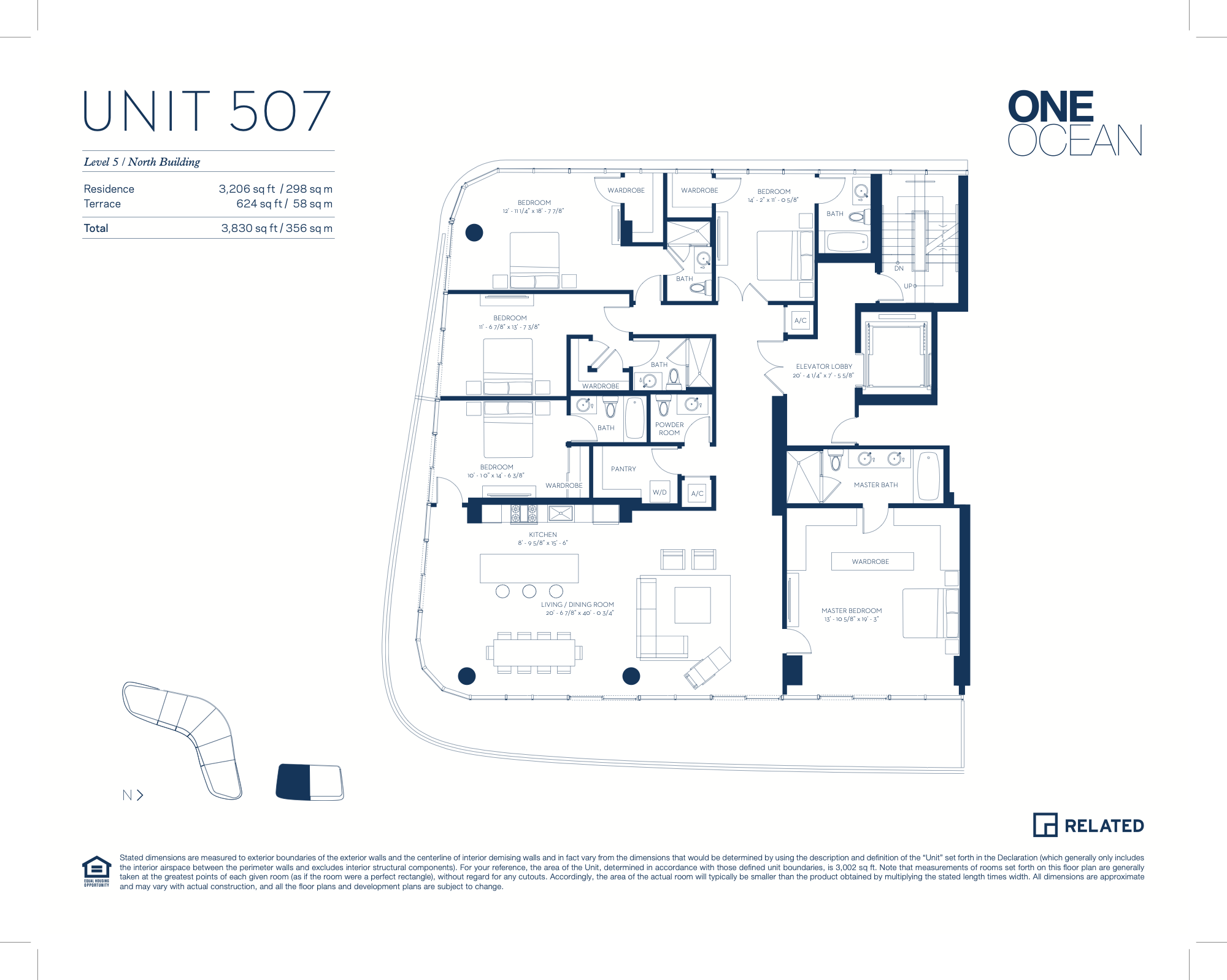 One Ocean South Beach floorplan 507