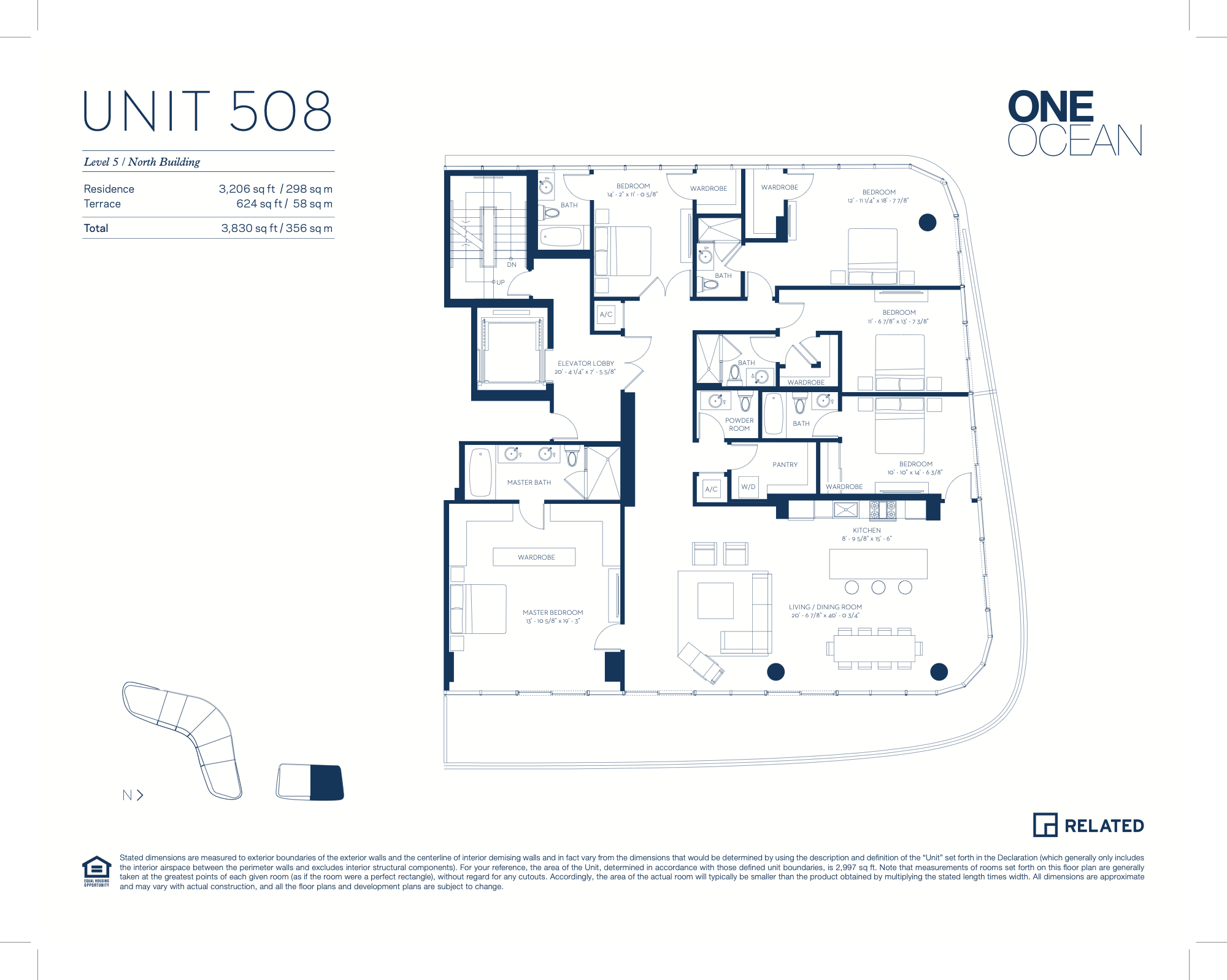 One Ocean South Beach floorplan 508