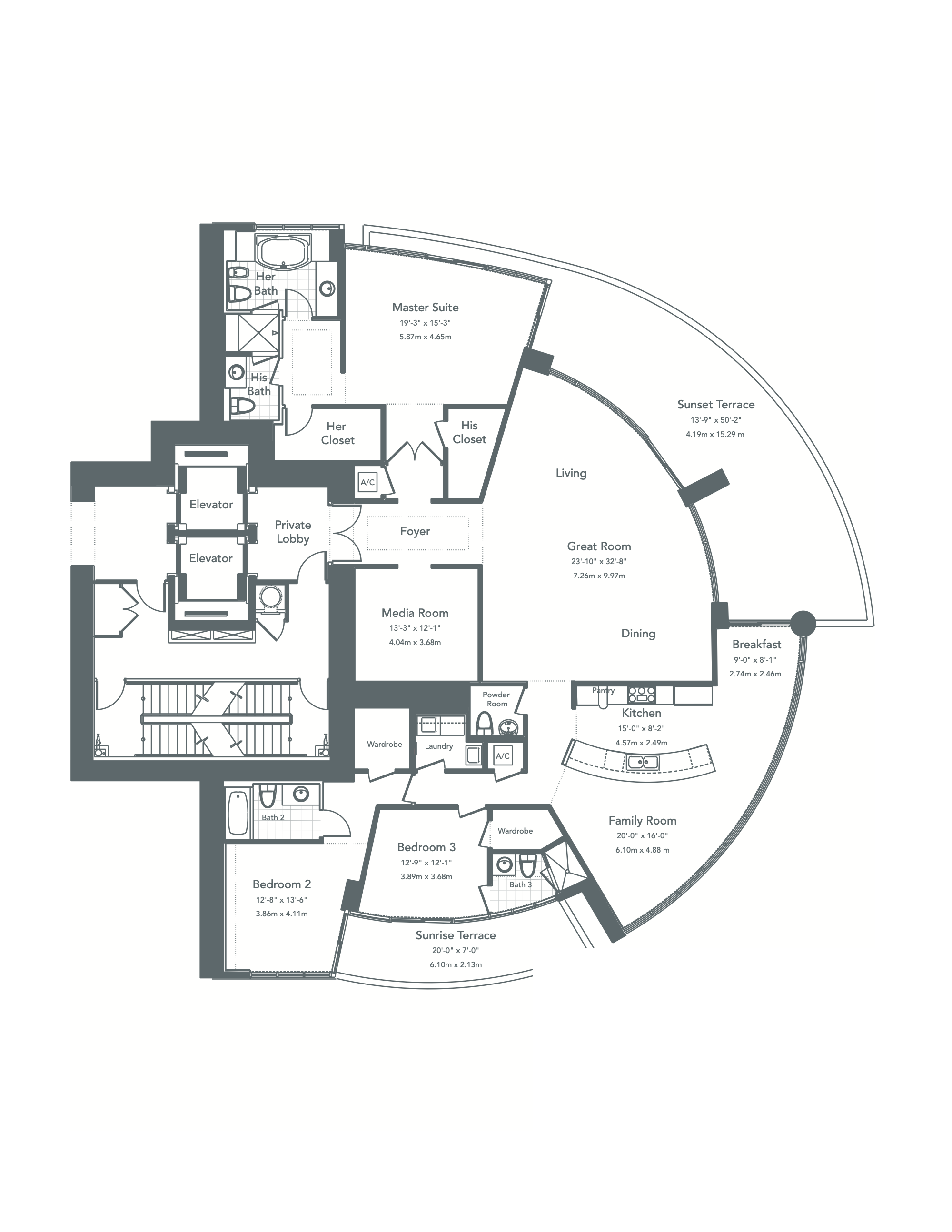 Floorplan A, Murano at Portofino unit 901