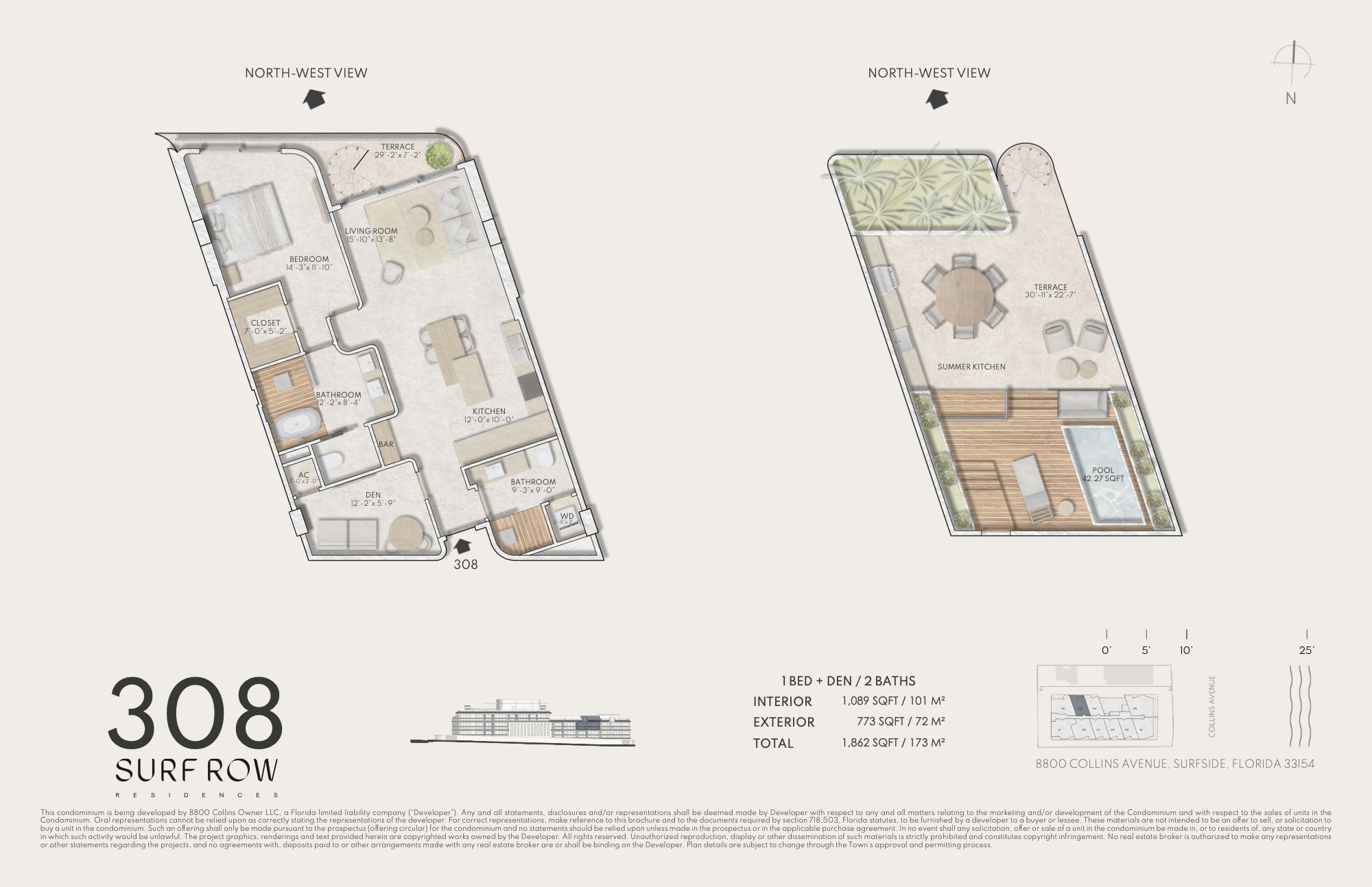Surf Row Residences floorplan 308