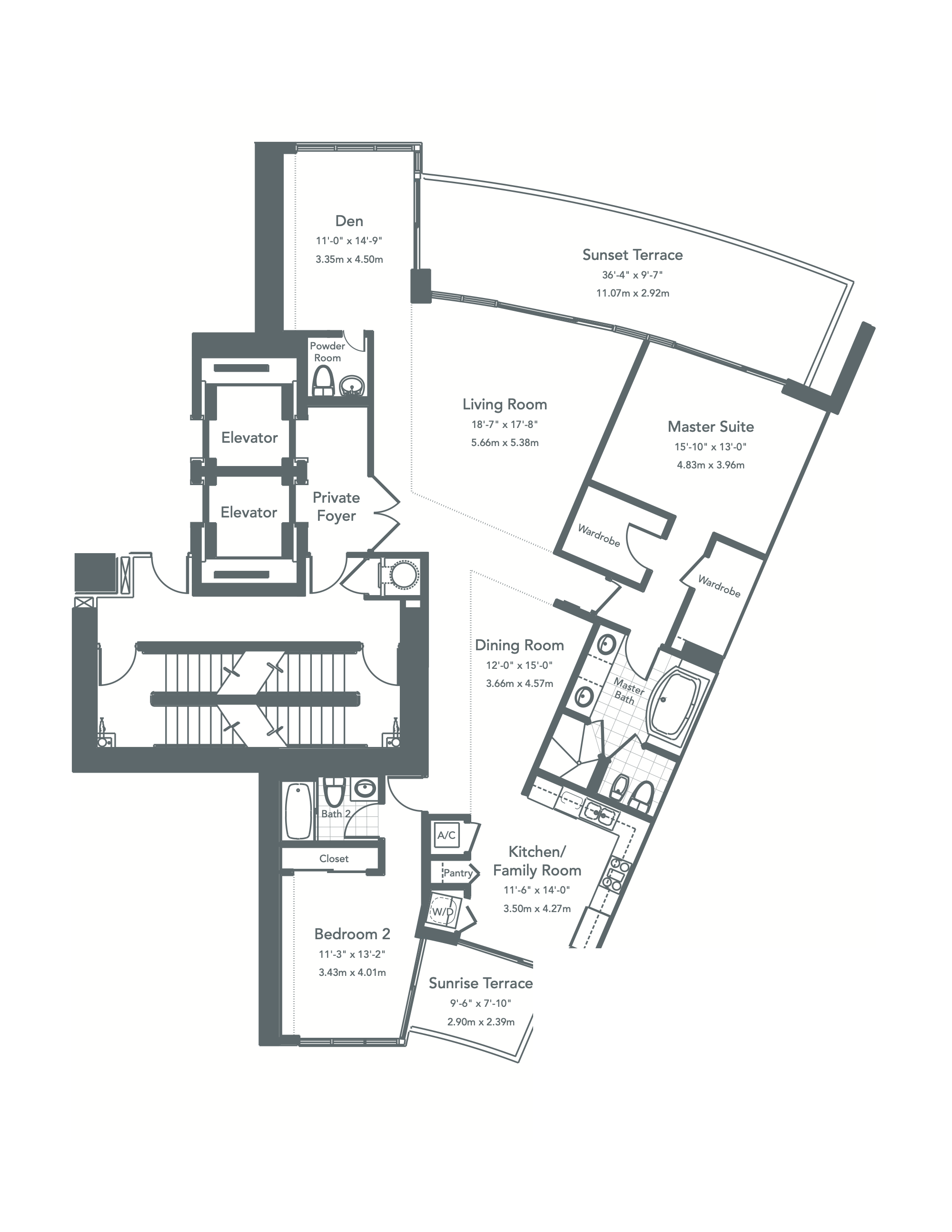 Floorplan D, Murano at Portofino unit 2803