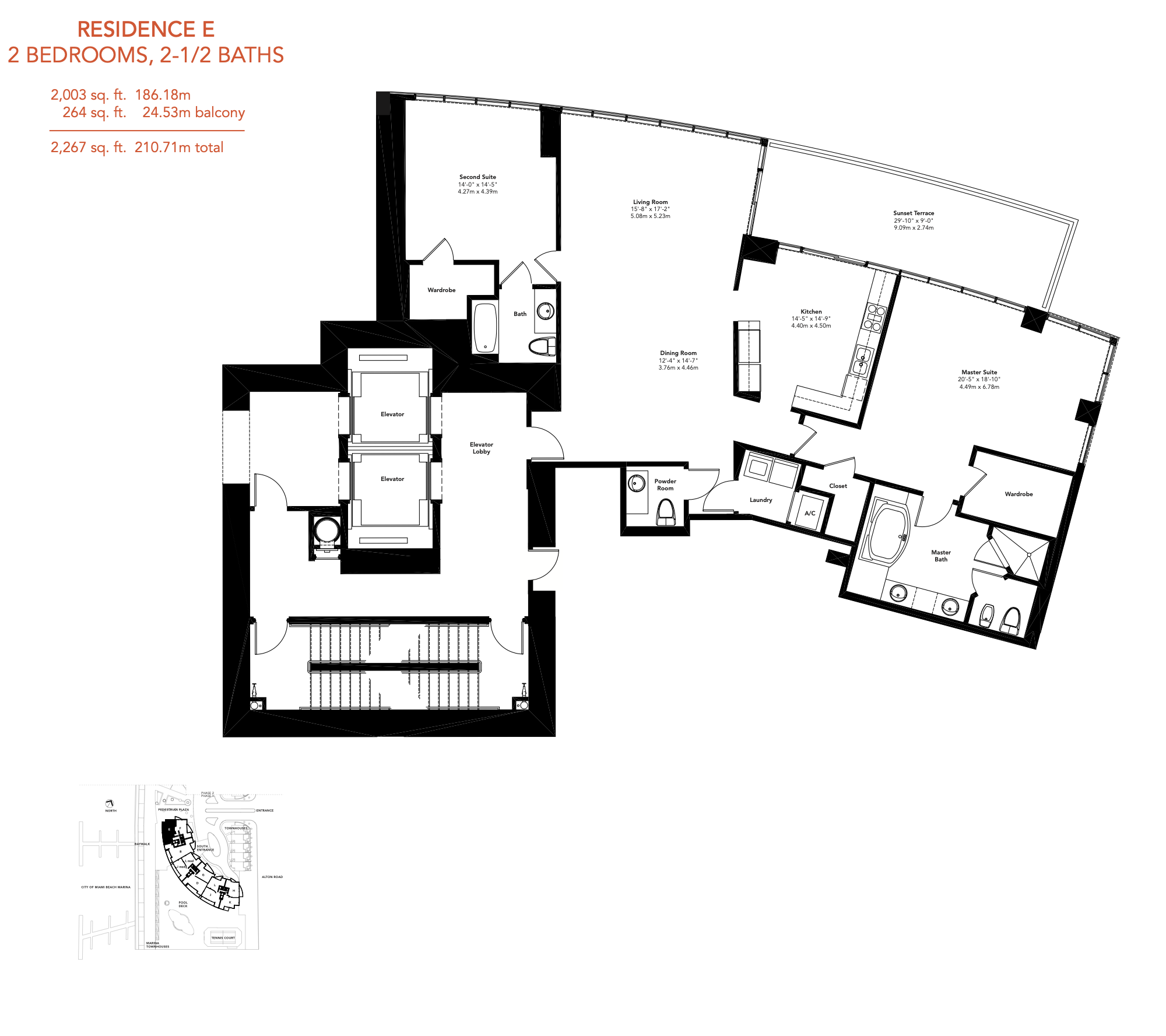 Floorplan E, Murano Grande unit 1001