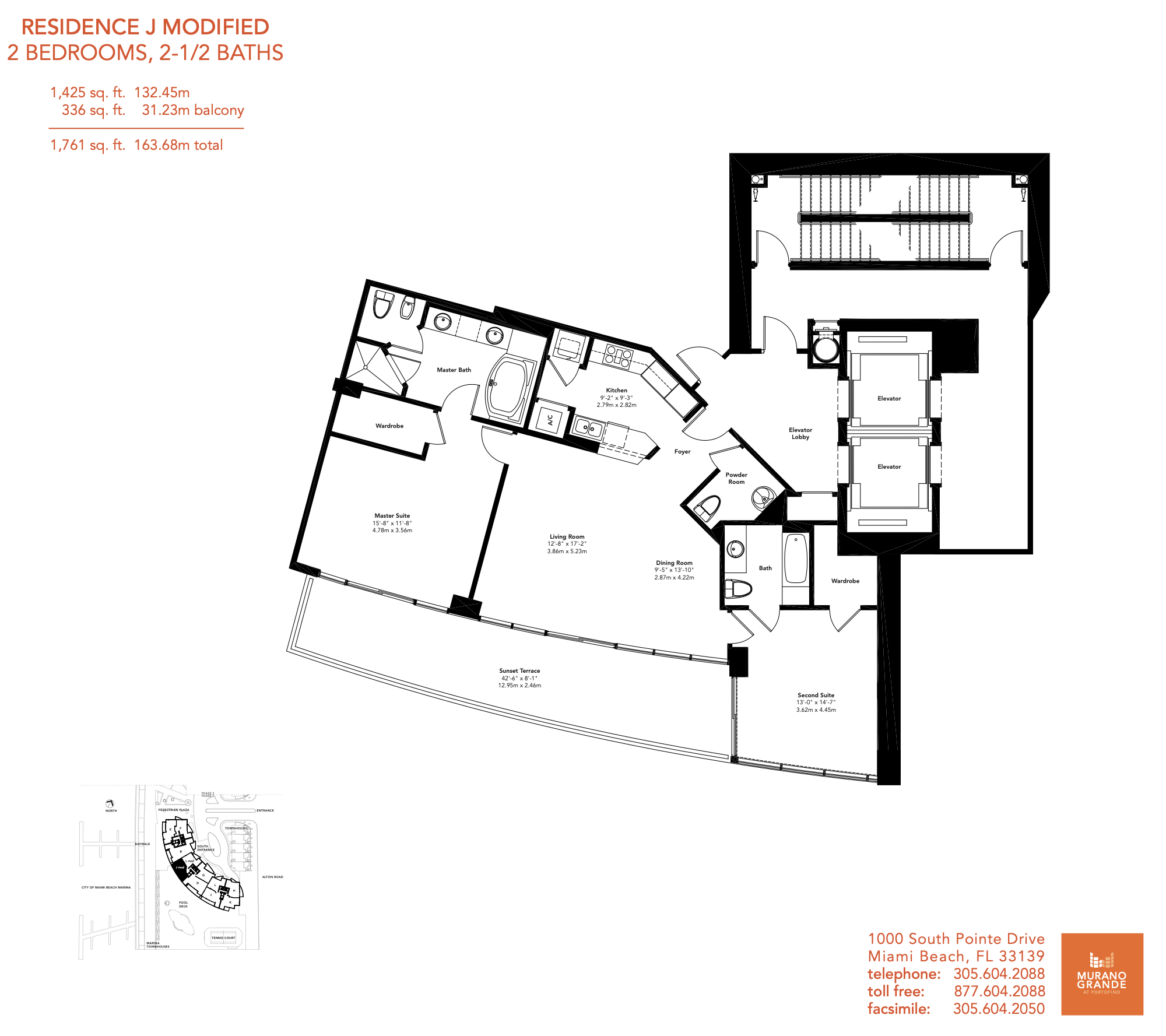 Floorplan Jm, Murano Grande unit 1804