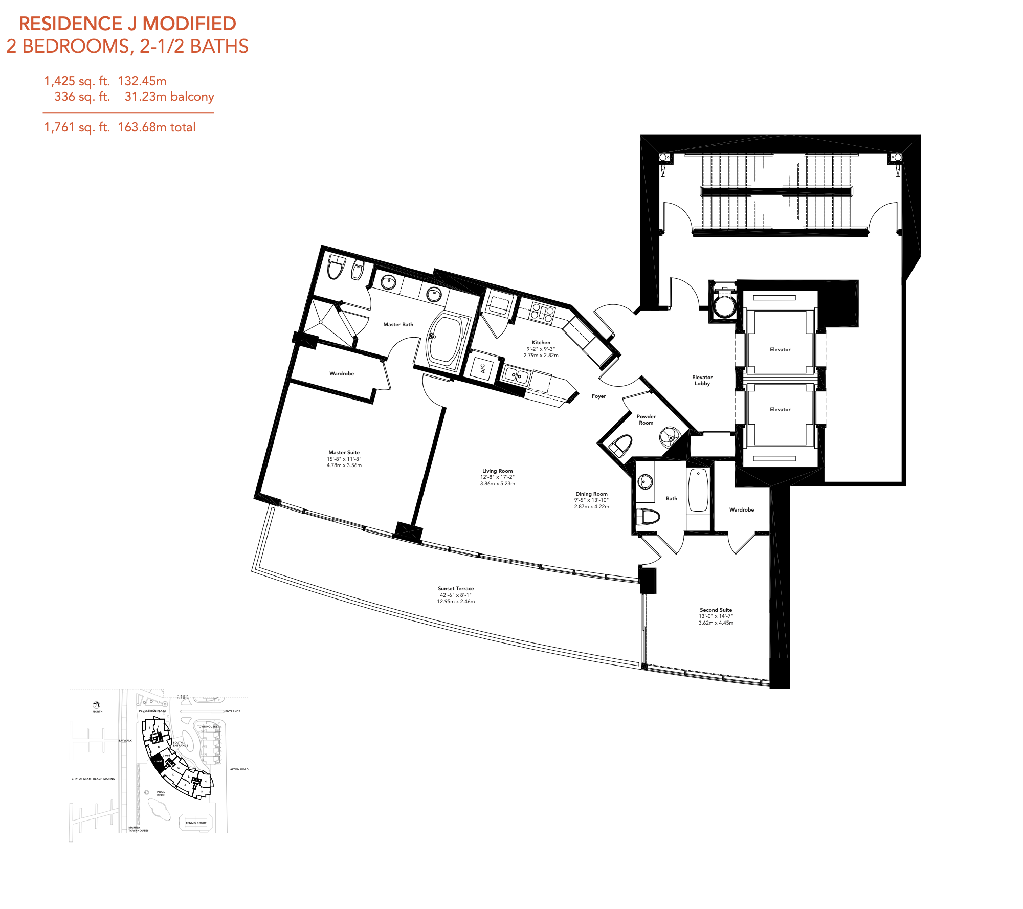 Floorplan Jm, Murano Grande unit 1104