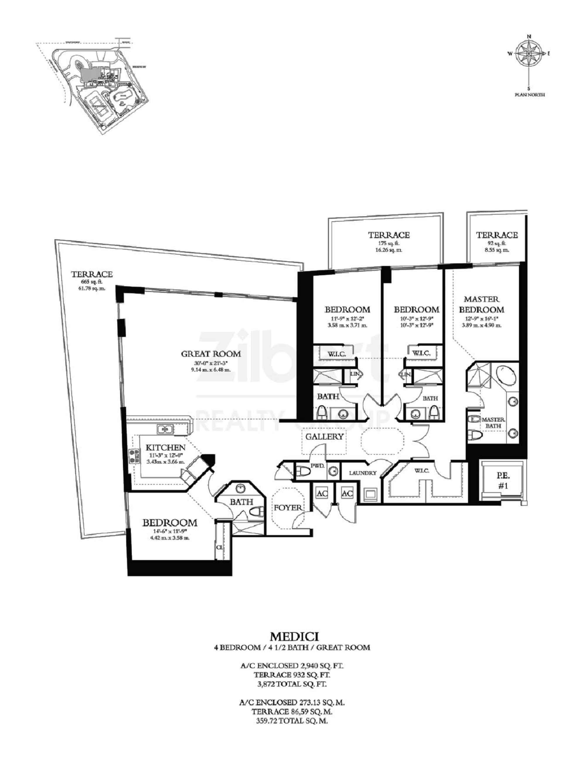 Grand Venetian floorplan PH4