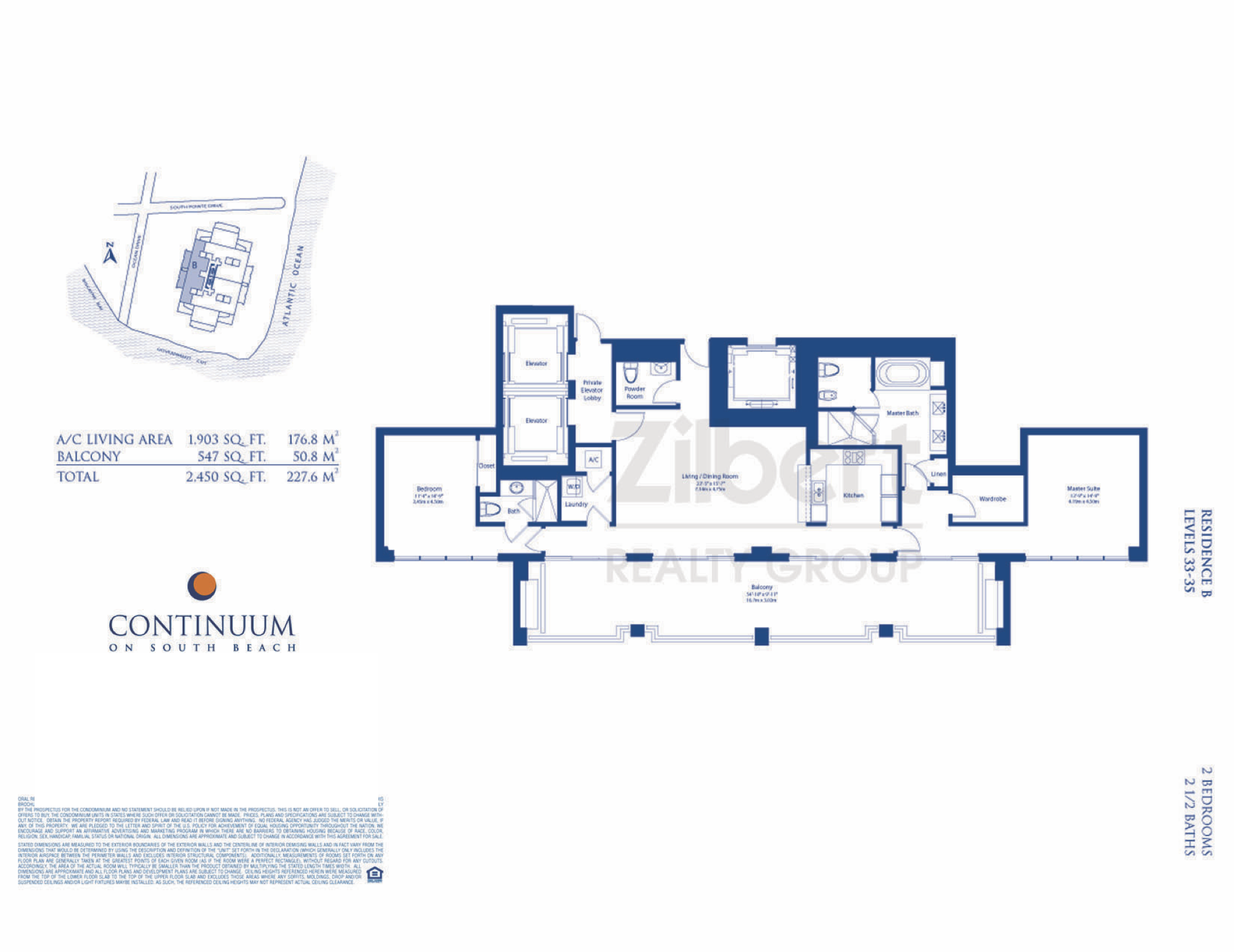 Continuum North Tower floorplan B