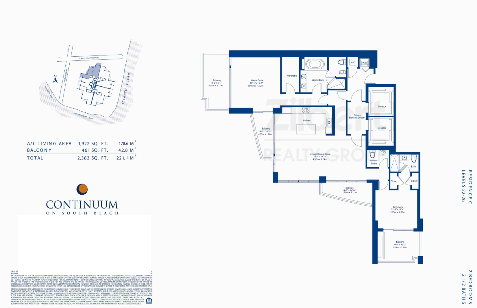 Continuum North Tower floorplan C-2