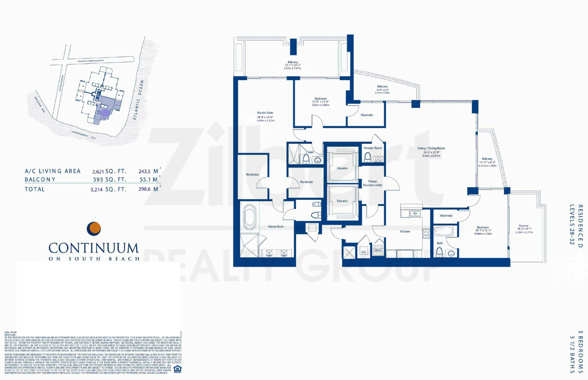 Continuum North Tower floorplan D