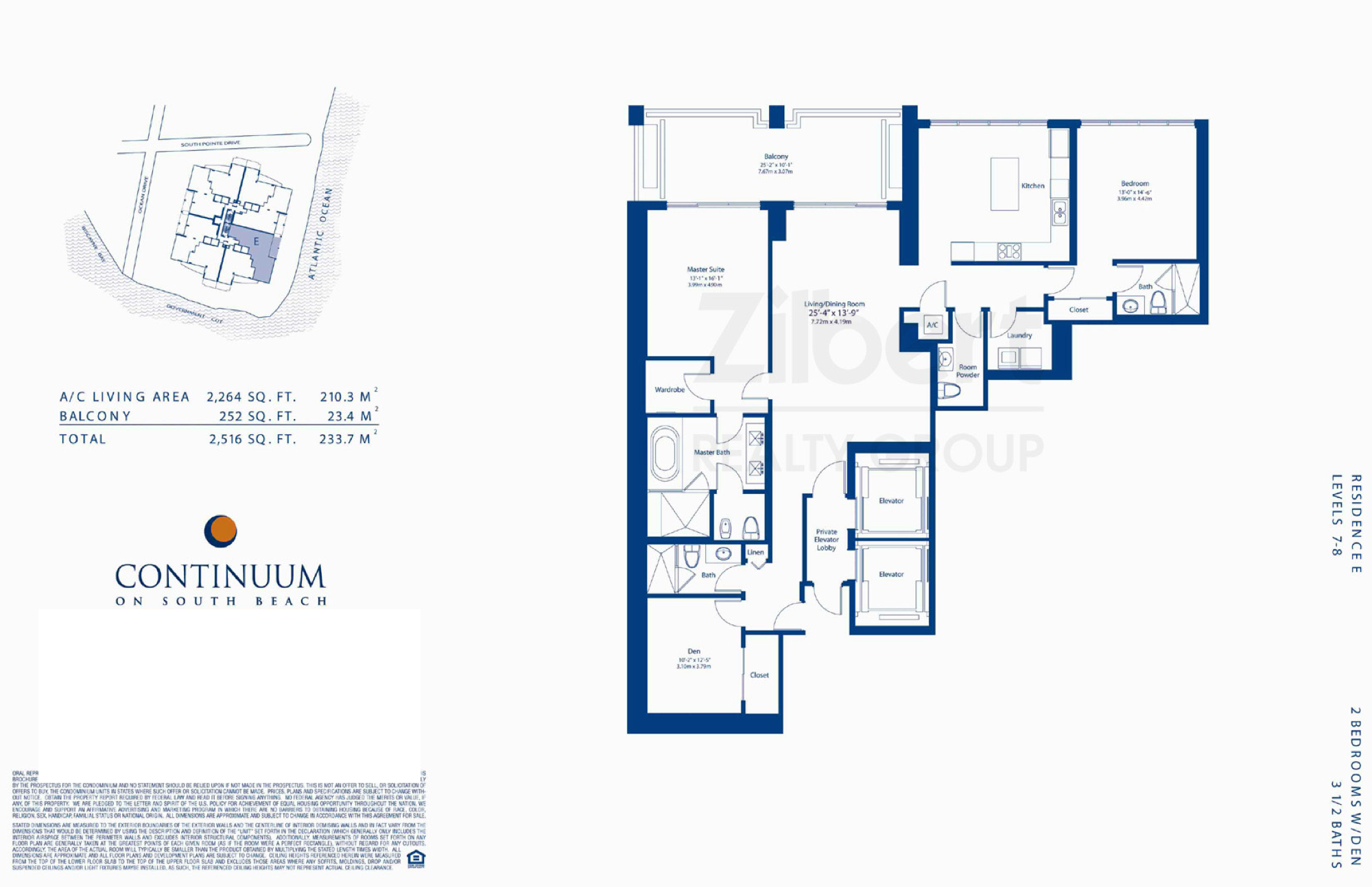Continuum North Tower floorplan E-2