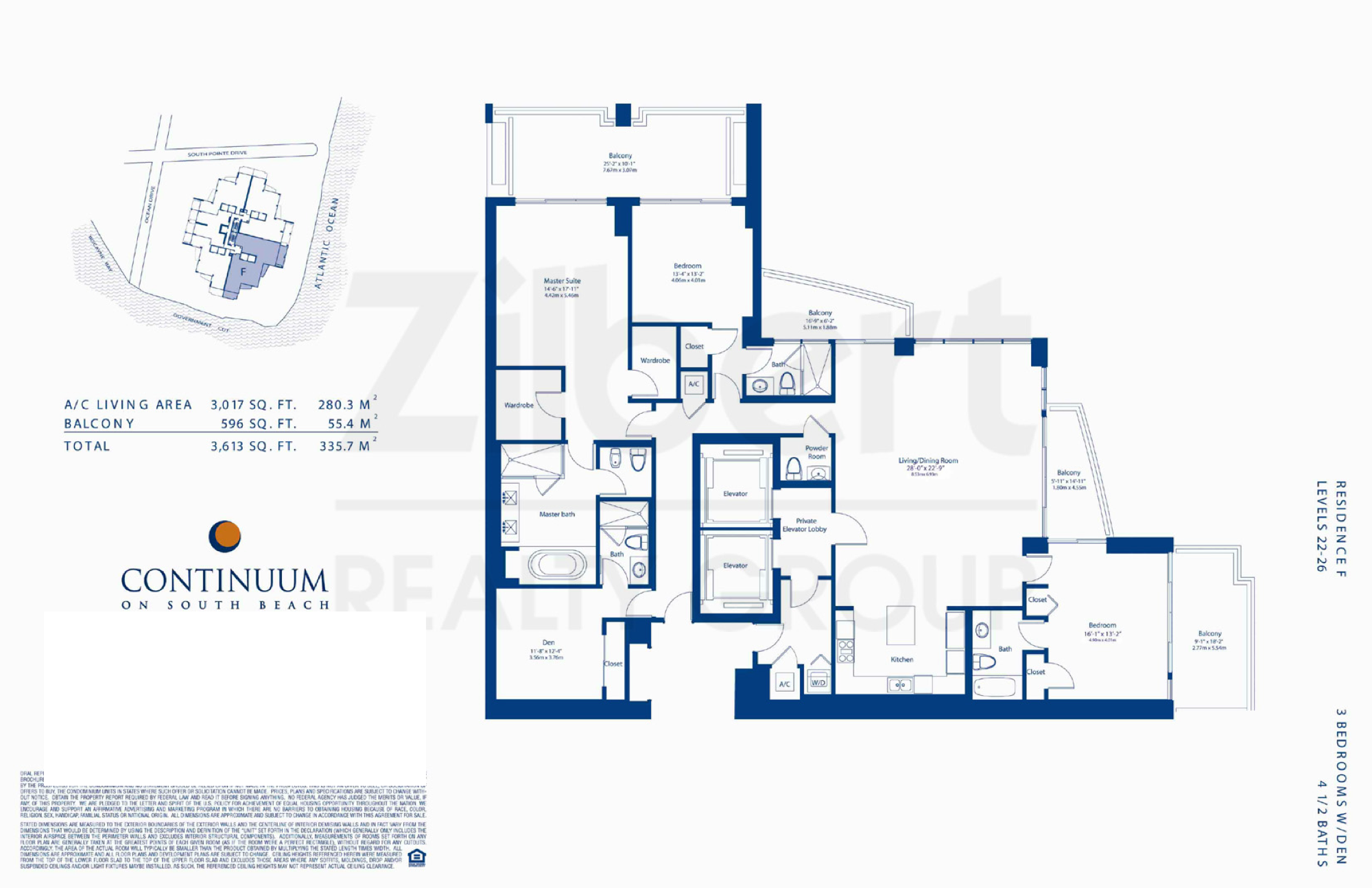 Continuum North Tower floorplan F