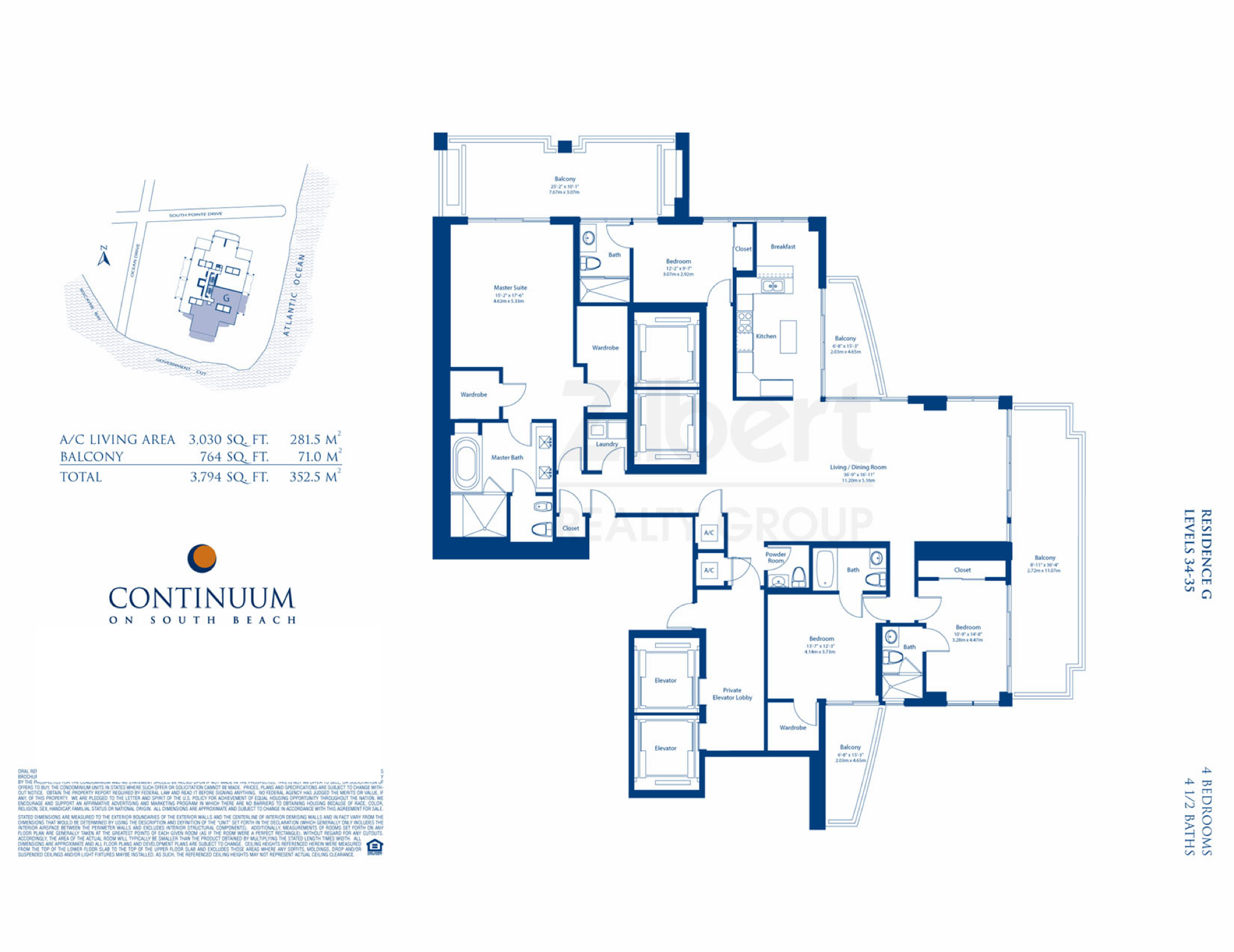 Continuum North Tower floorplan G