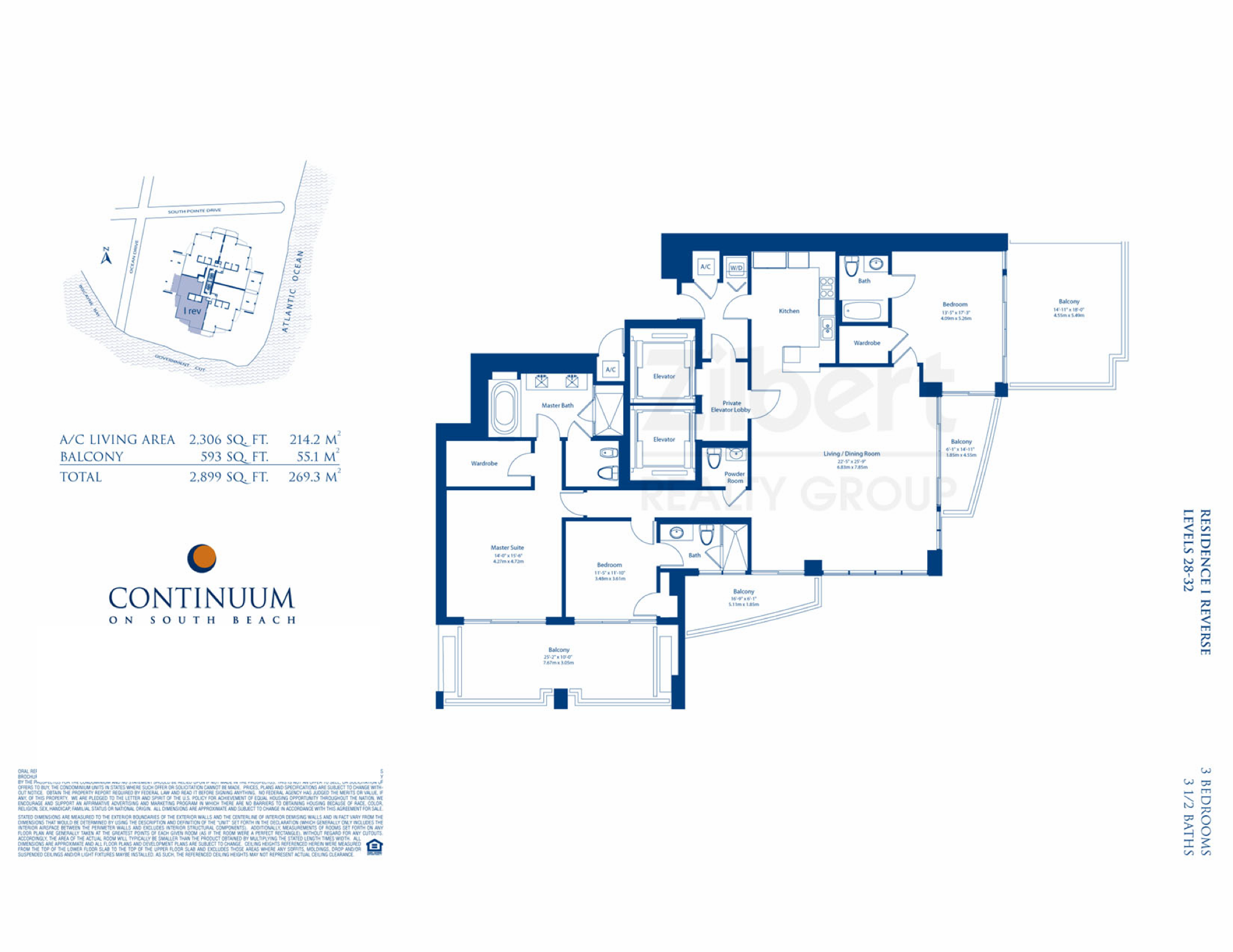 Continuum North Tower floorplan I-reversed