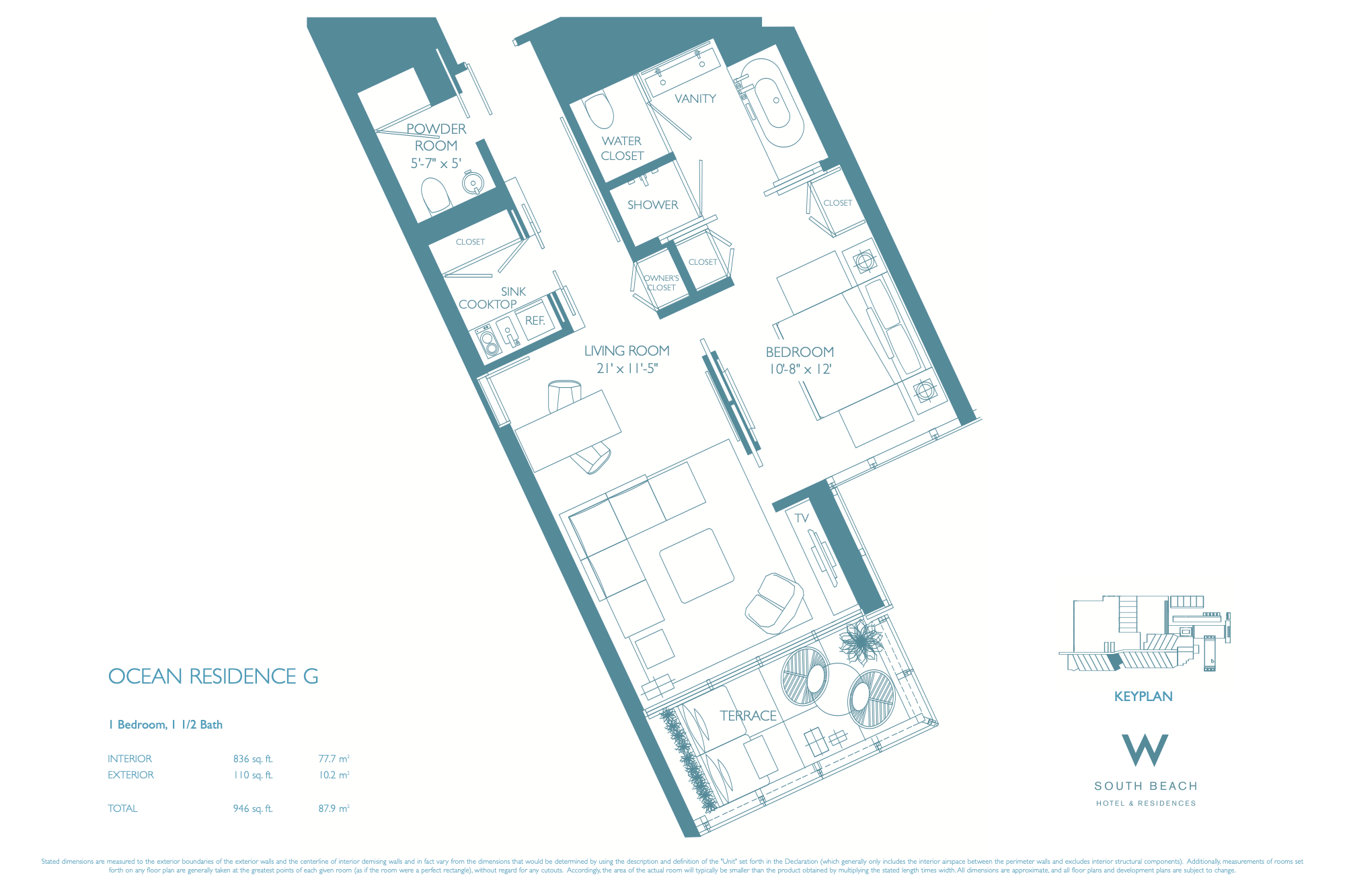 2201 Collins floorplan G