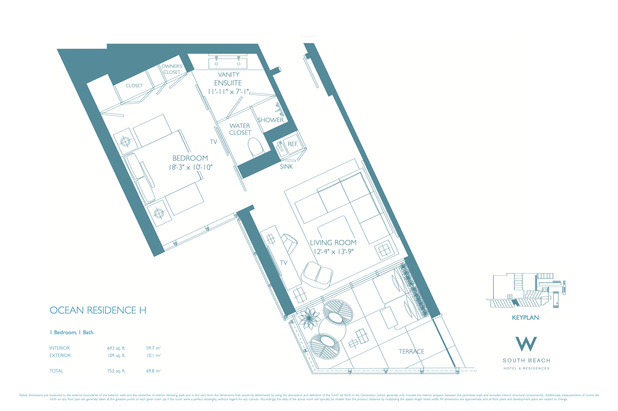 2201 Collins floorplan H