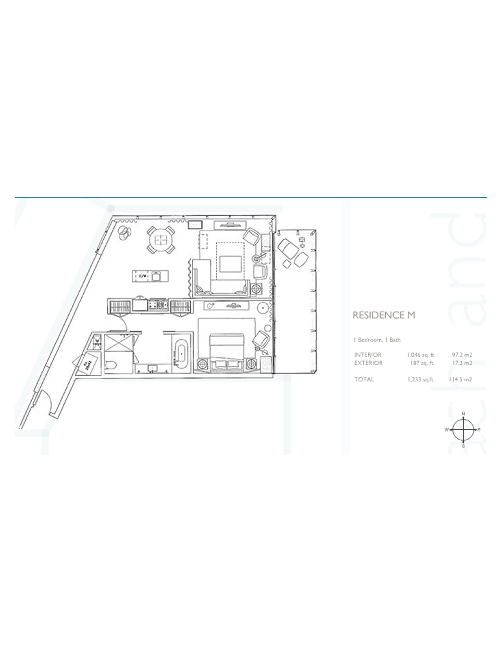 2201 Collins floorplan M