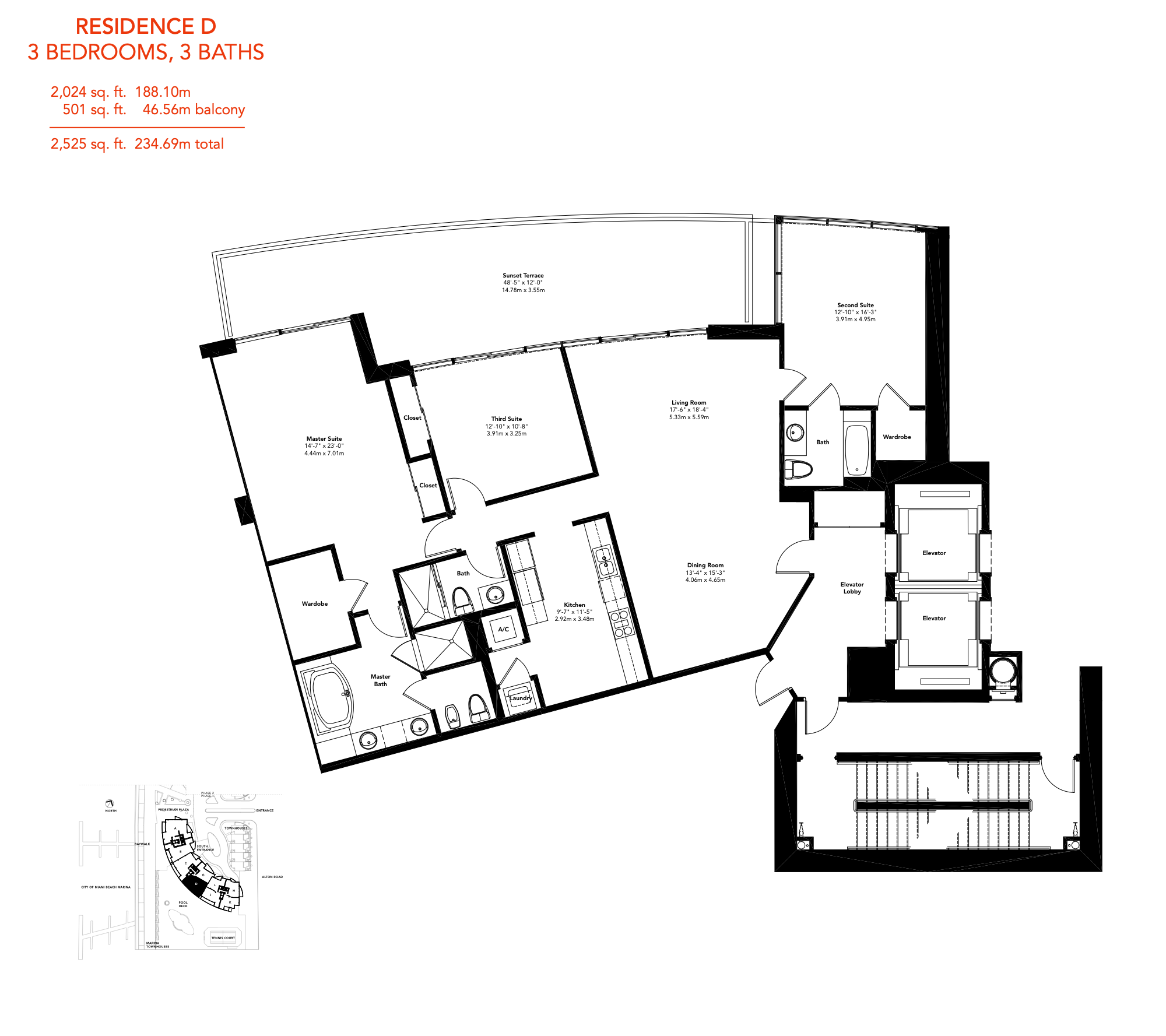 Floorplan D, Murano Grande unit 1206