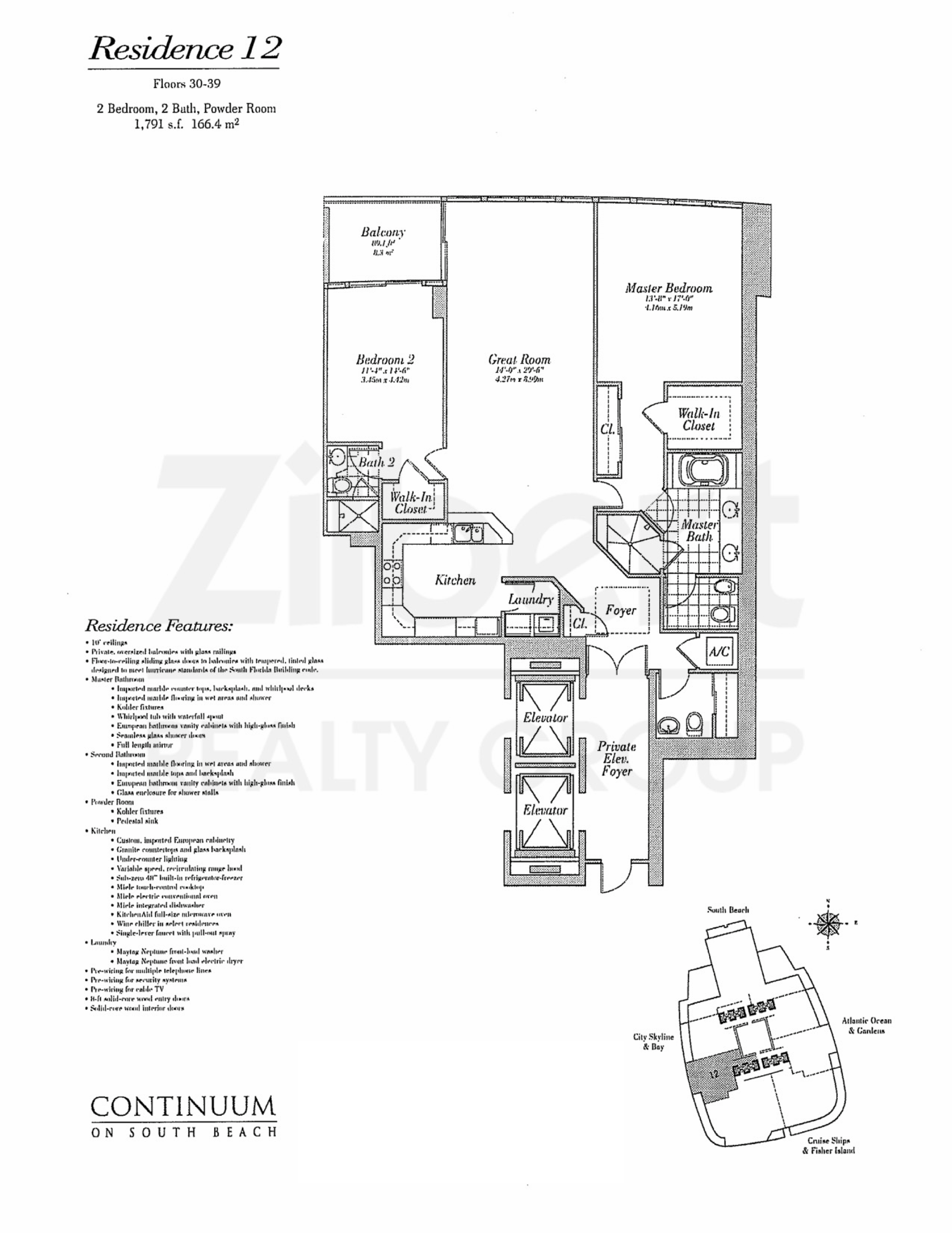 Continuum South Tower floorplan 12