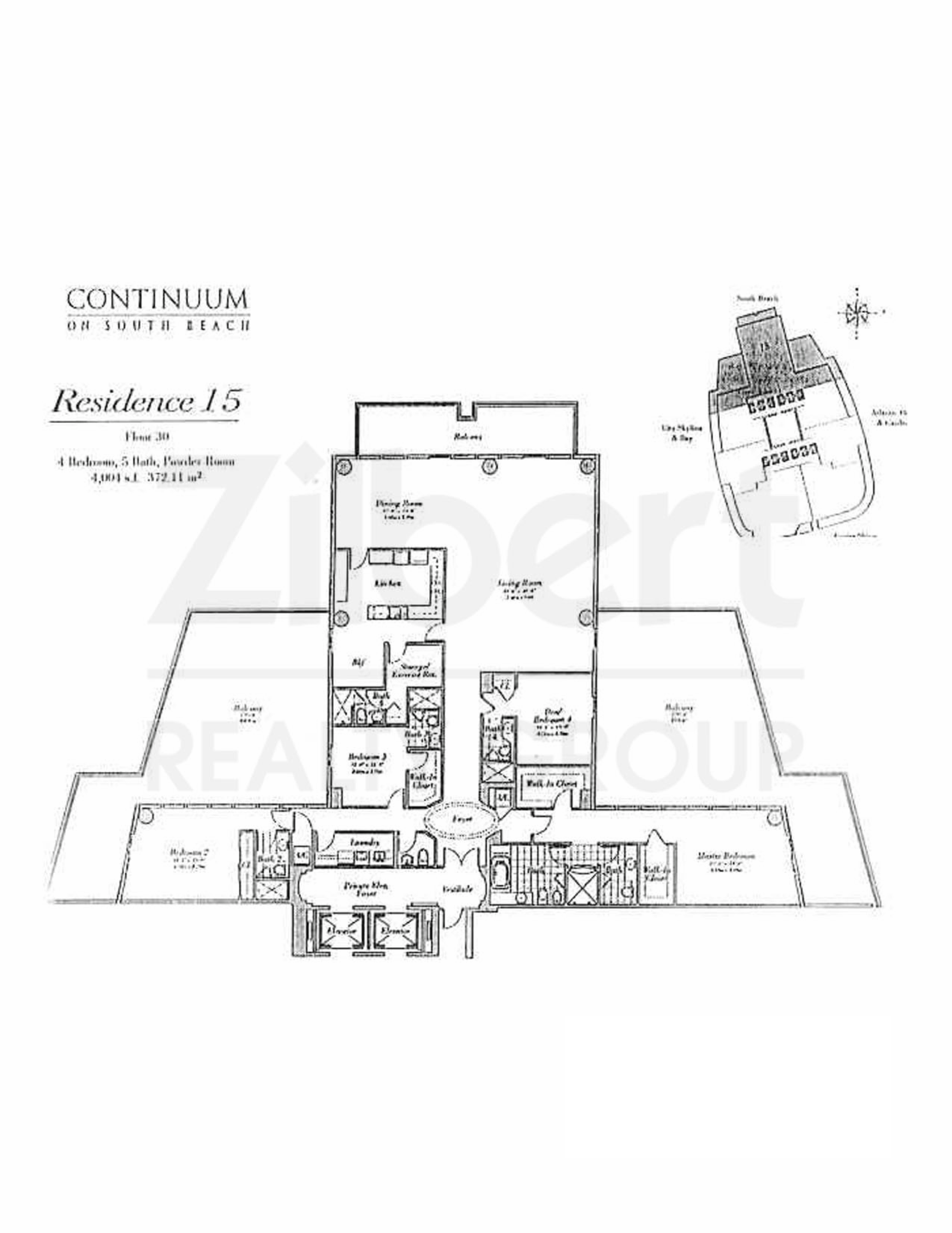 Continuum South Tower floorplan 15