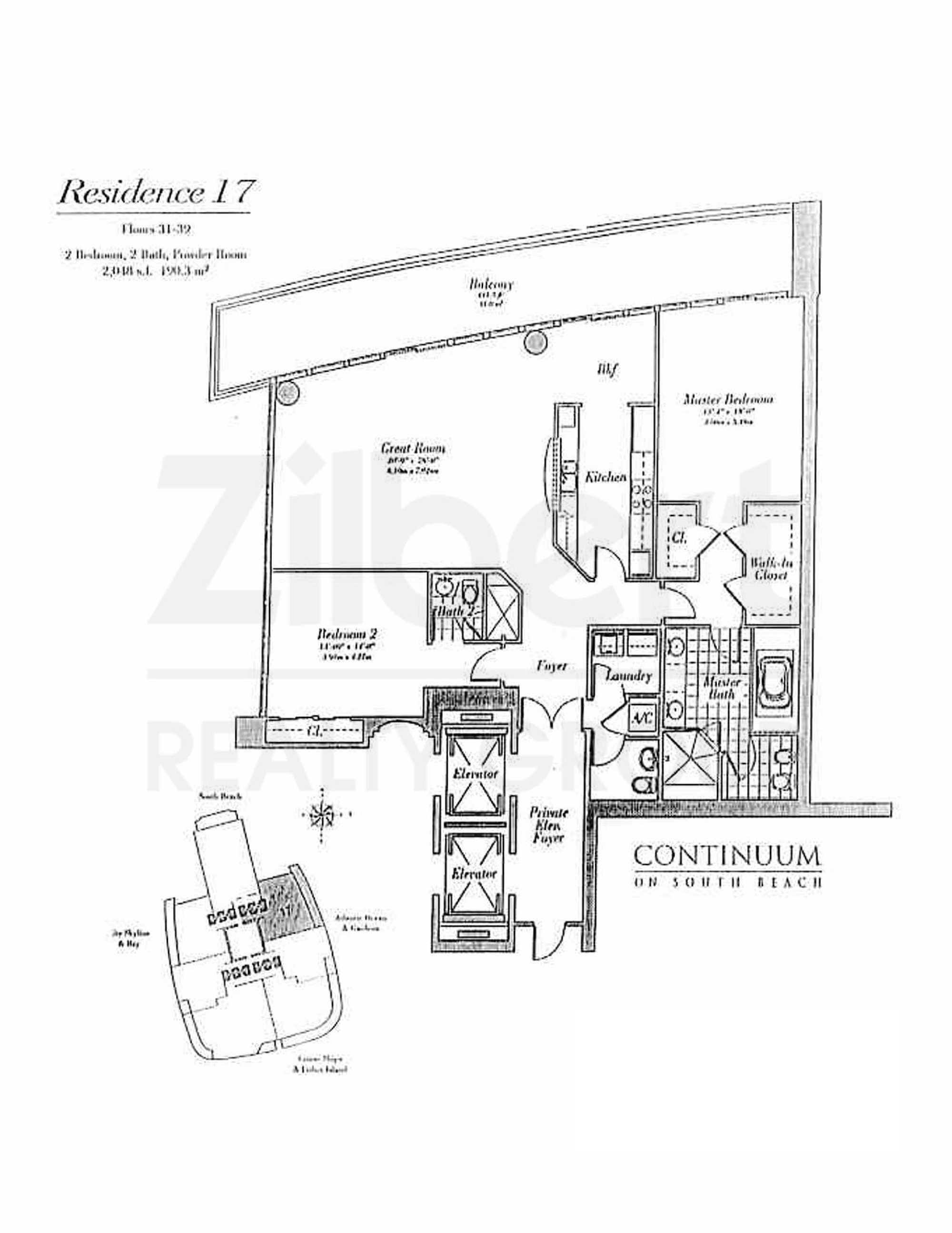 Continuum South Tower floorplan 17