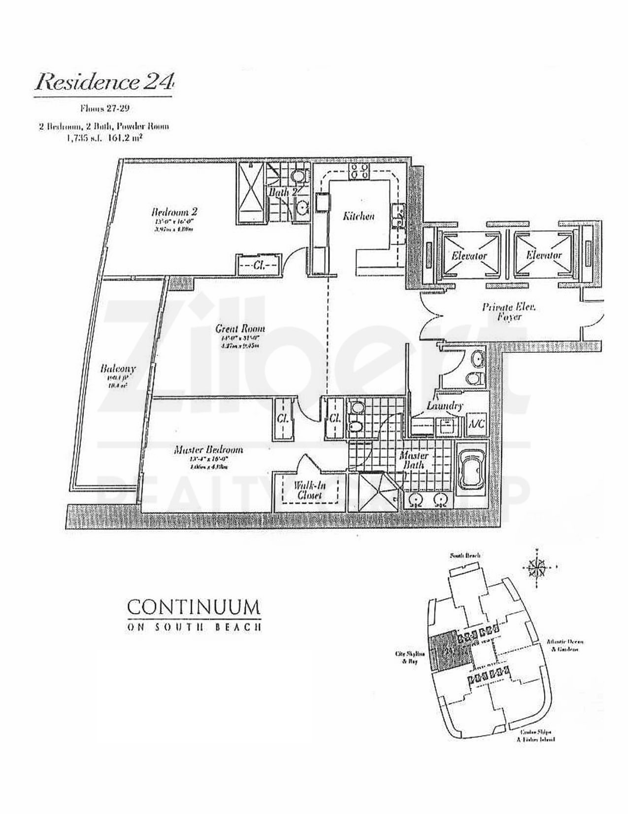 Continuum South Tower floorplan 24