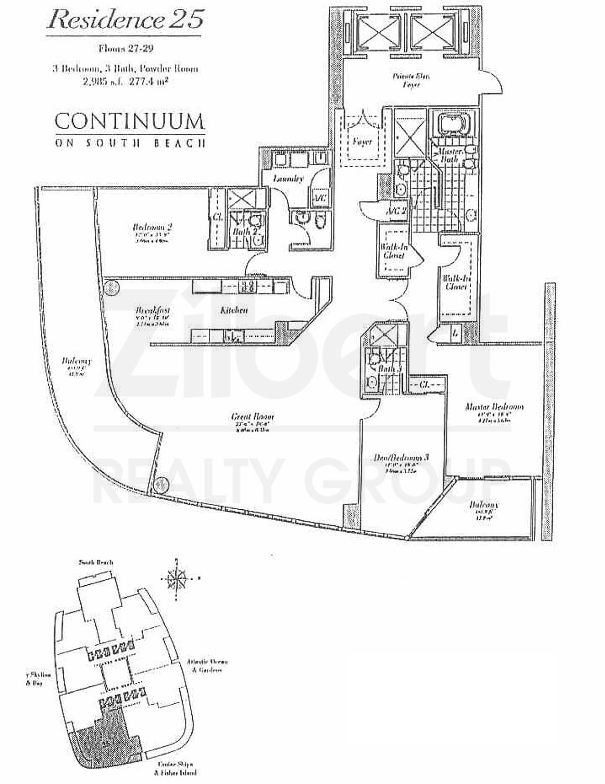 Continuum South Tower floorplan 25