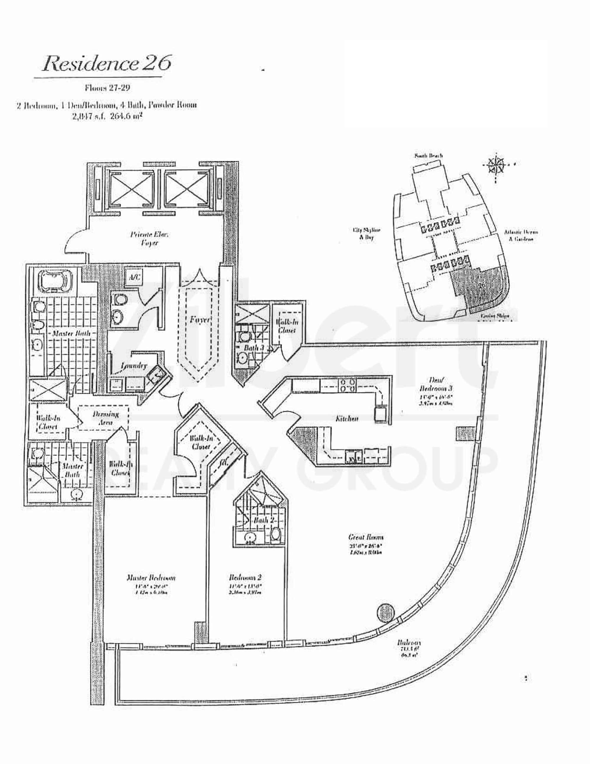 Continuum South Tower floorplan 26