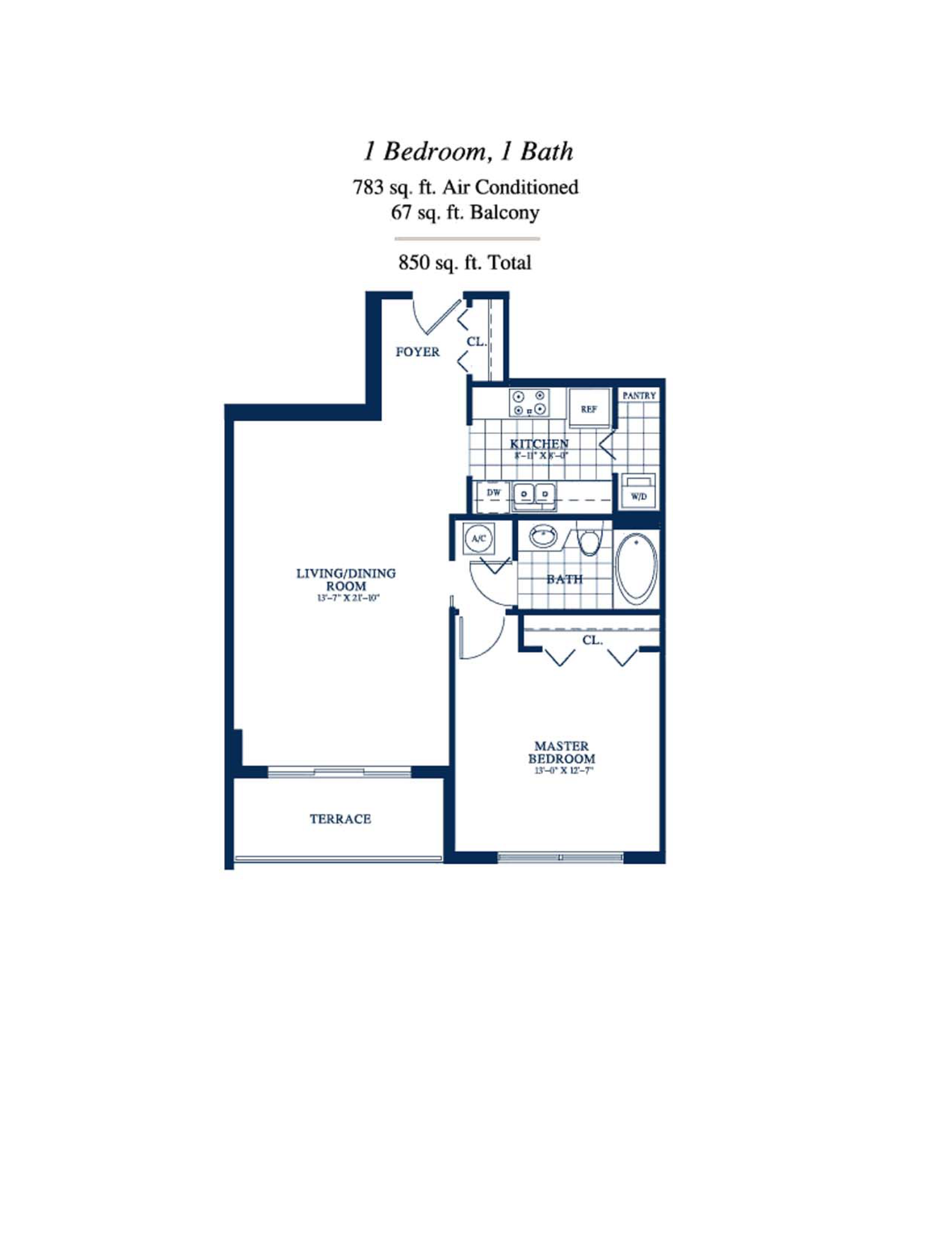 Floorplan CARLO, Yacht Club unit 307
