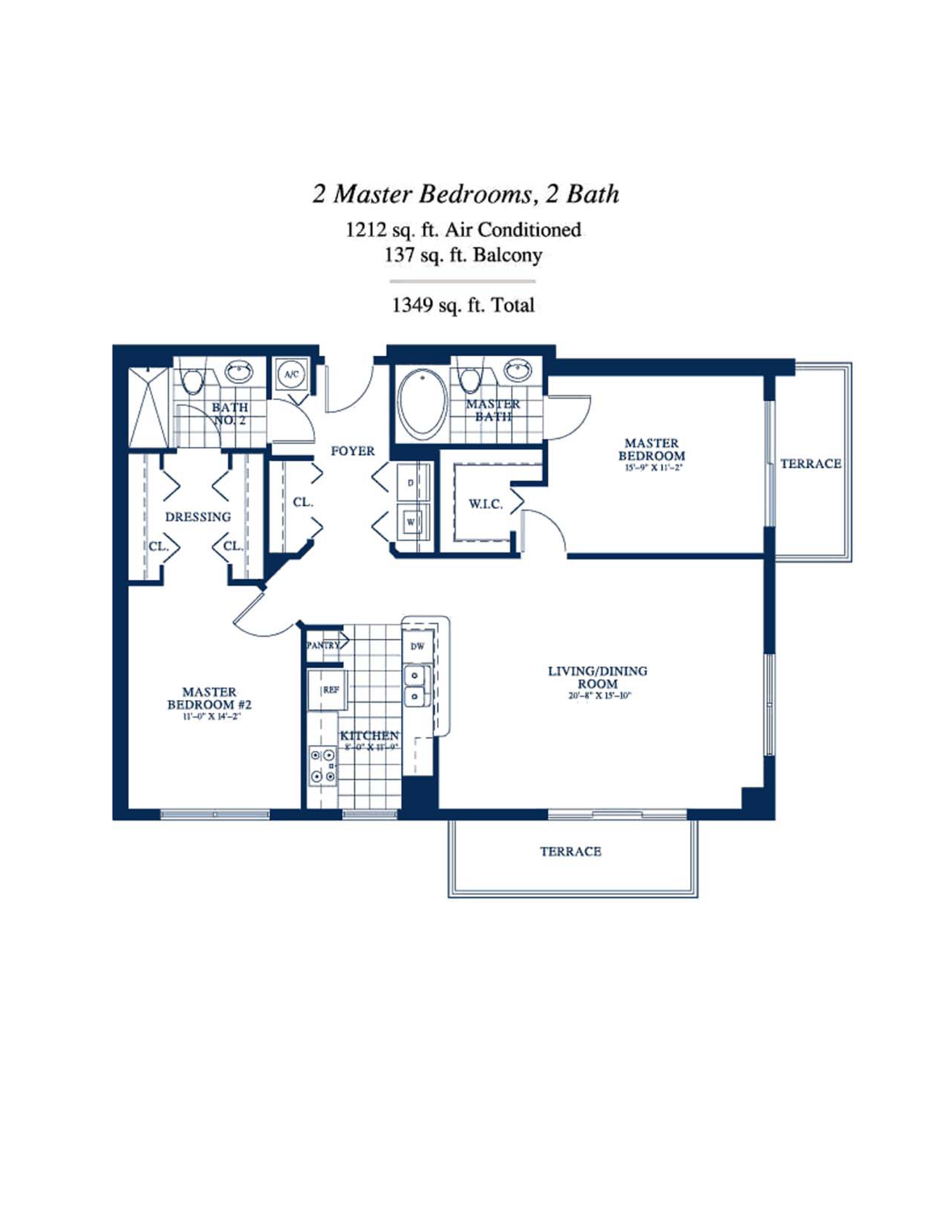 Floorplan PORTOFINO, Yacht Club unit 1102