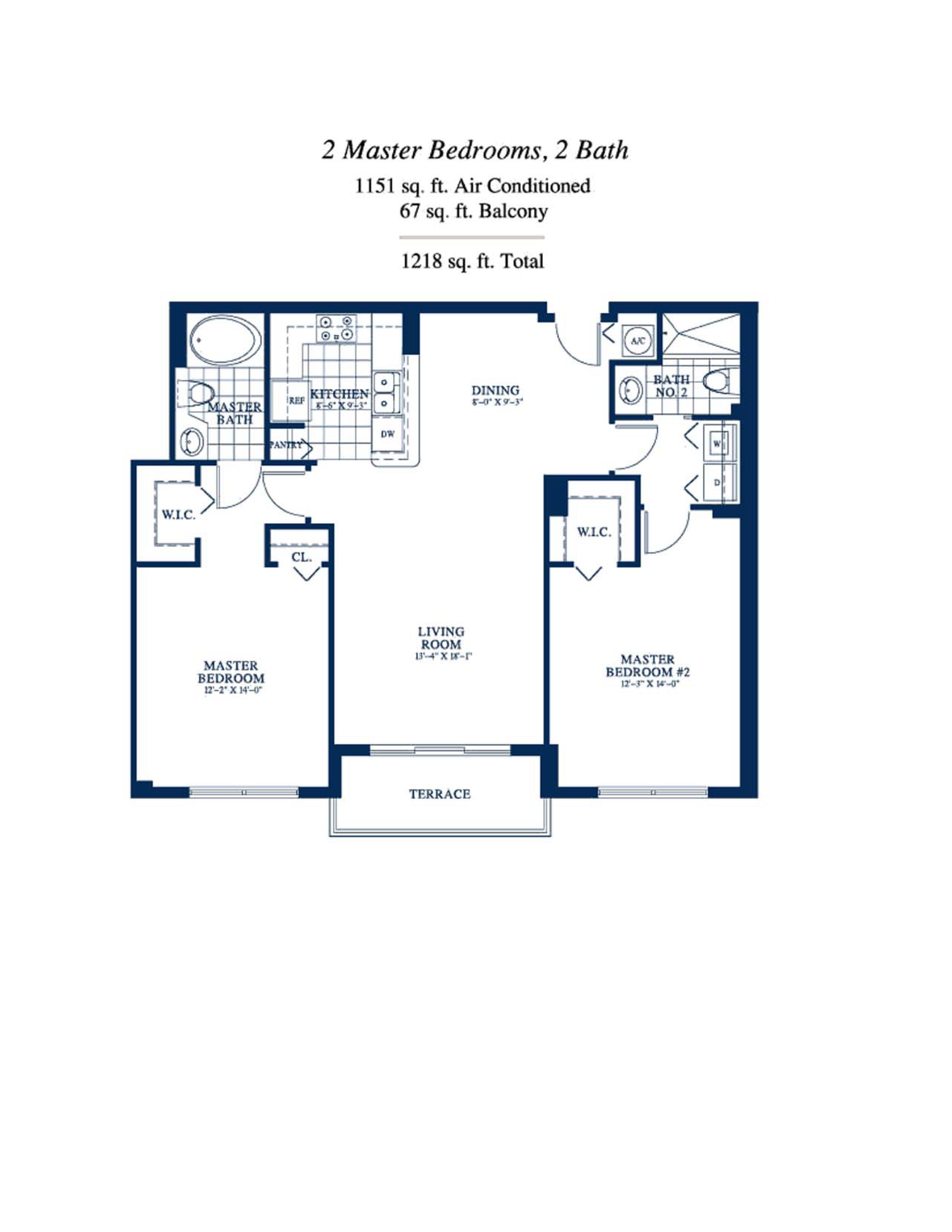 Floorplan TROPEZ, Yacht Club unit 2110