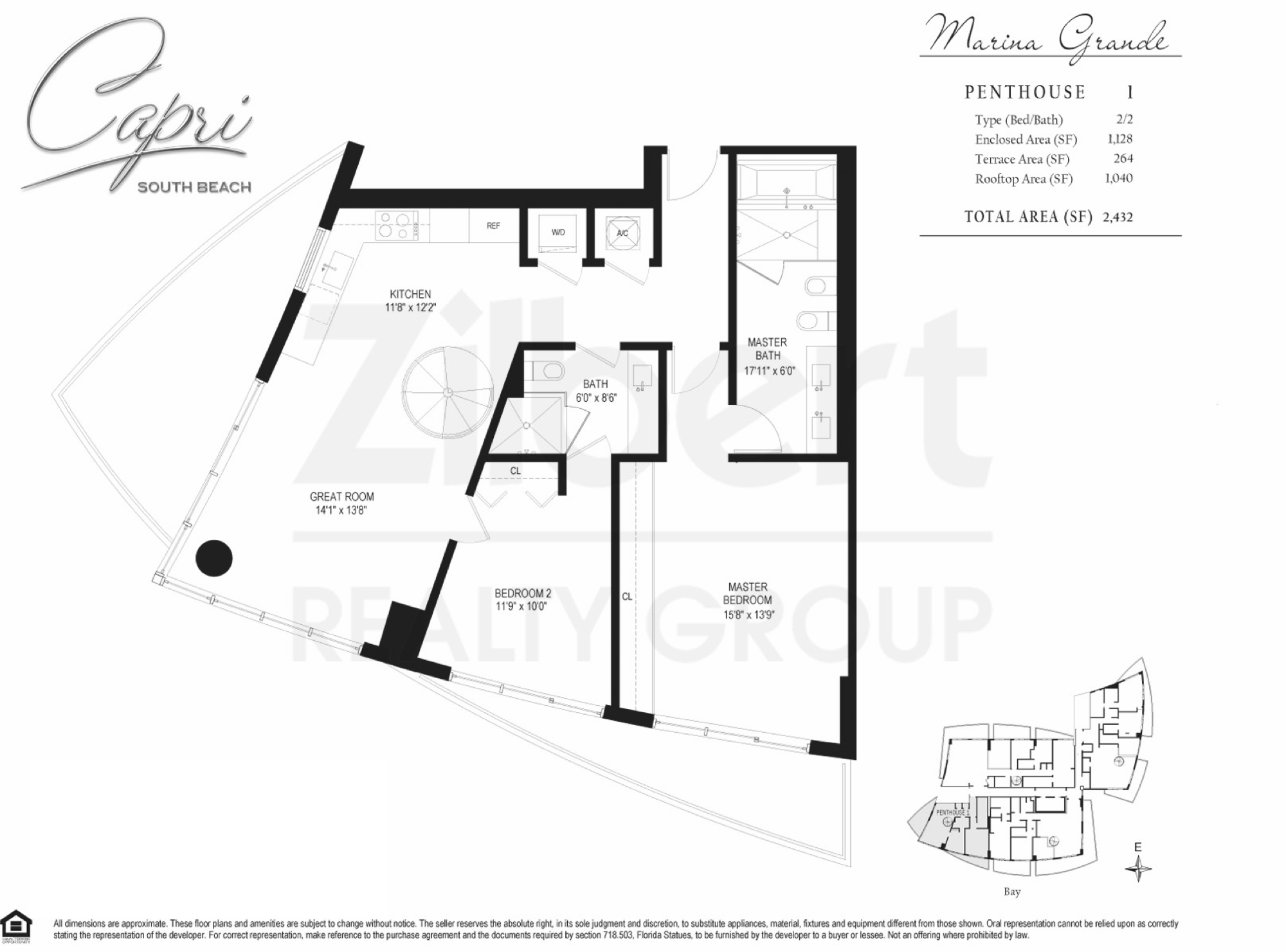 Capri South Beach - Marina Grande floorplan PH1