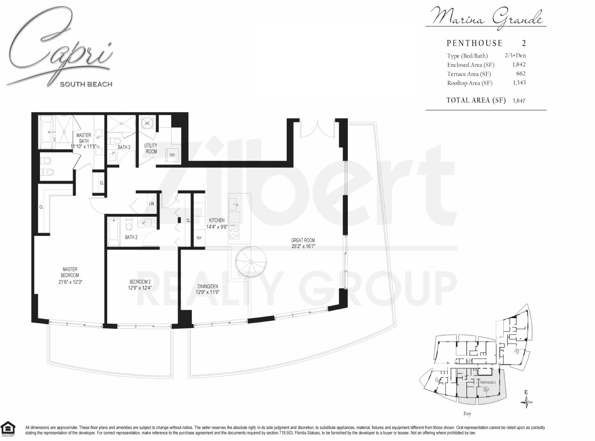 Capri South Beach - Marina Grande floorplan PH2