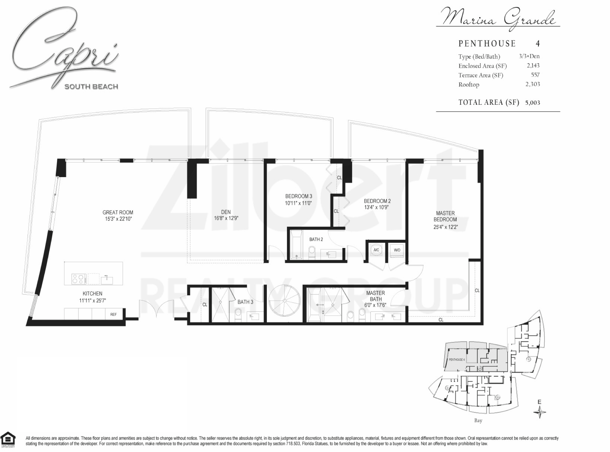 Capri South Beach - Marina Grande floorplan PH4