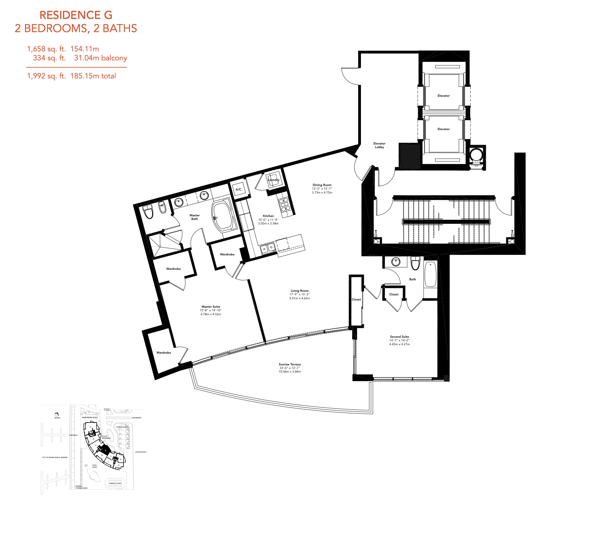 Floorplan G, Murano Grande unit 1007